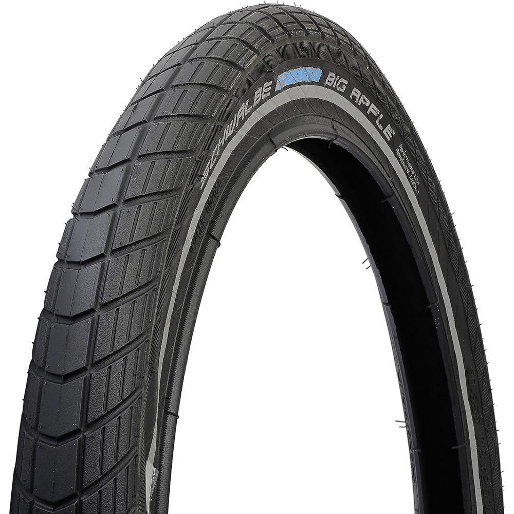 SCHWALBE [Genuine Product] Big Apple 18x2.00 Black Reflex Clincher Tire [Urban/Balloon Bike/City Riding]