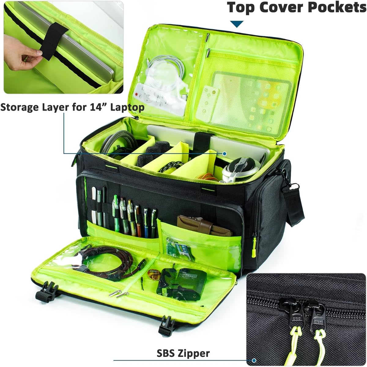 MYBAGZING Original Gig Bag Heavy Duty DJ Cable Bag DJ Equipment Bag Cabel Organizer Bag for Musicians Gear Storage Organizer Bag for DJ Accessories