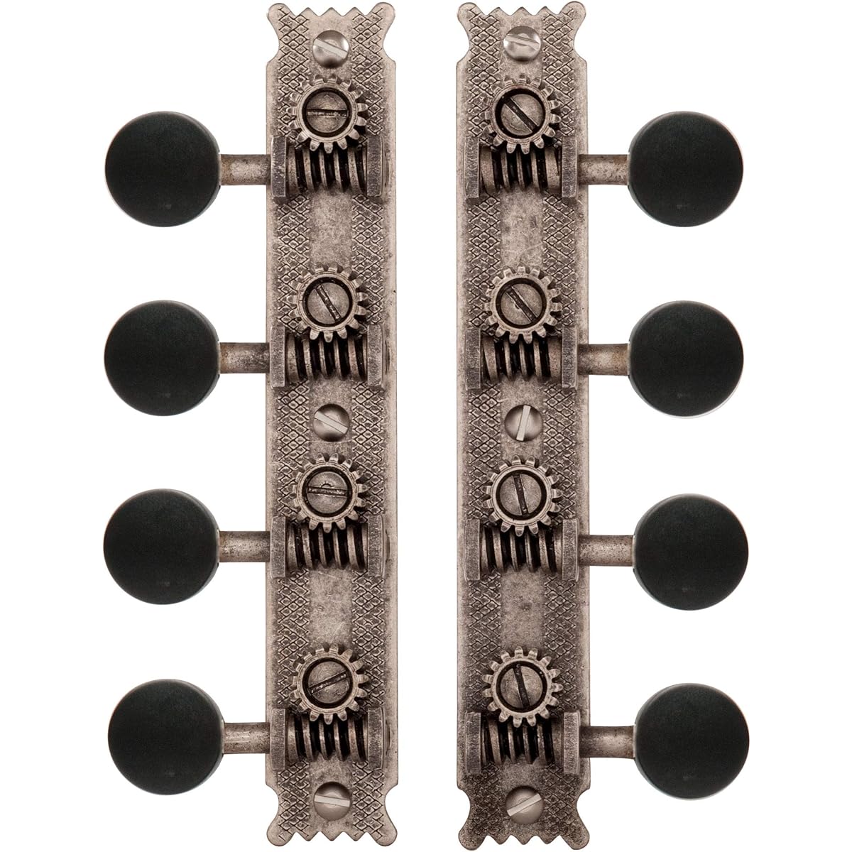 Golden Age Restored Tuner for A Style Mandolin Relic Nickel Black Knob