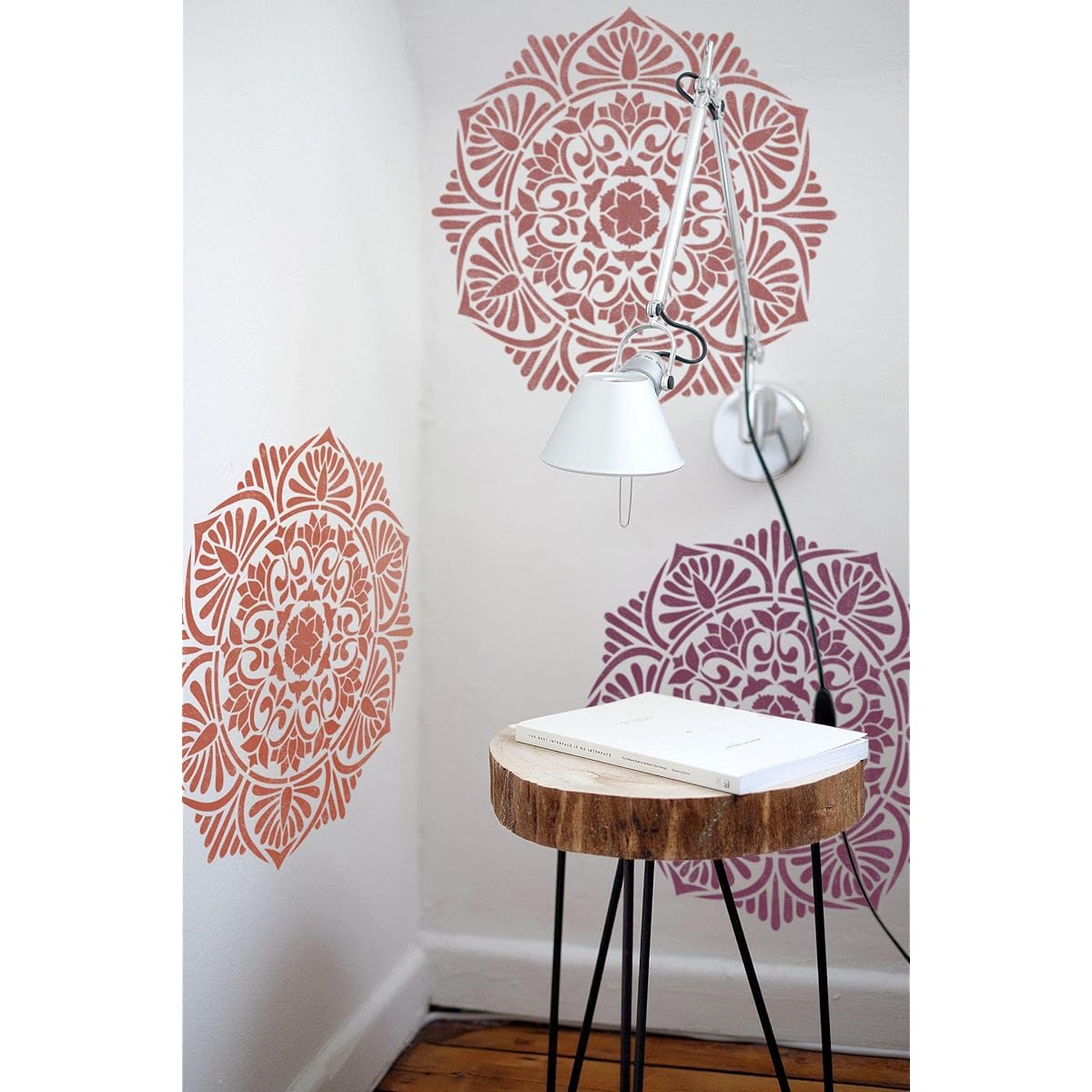 Medallion Painting Stencil - Furniture Painting Stencil - Wall Painting Stencil - Mandala Wall Stencil 88" 1