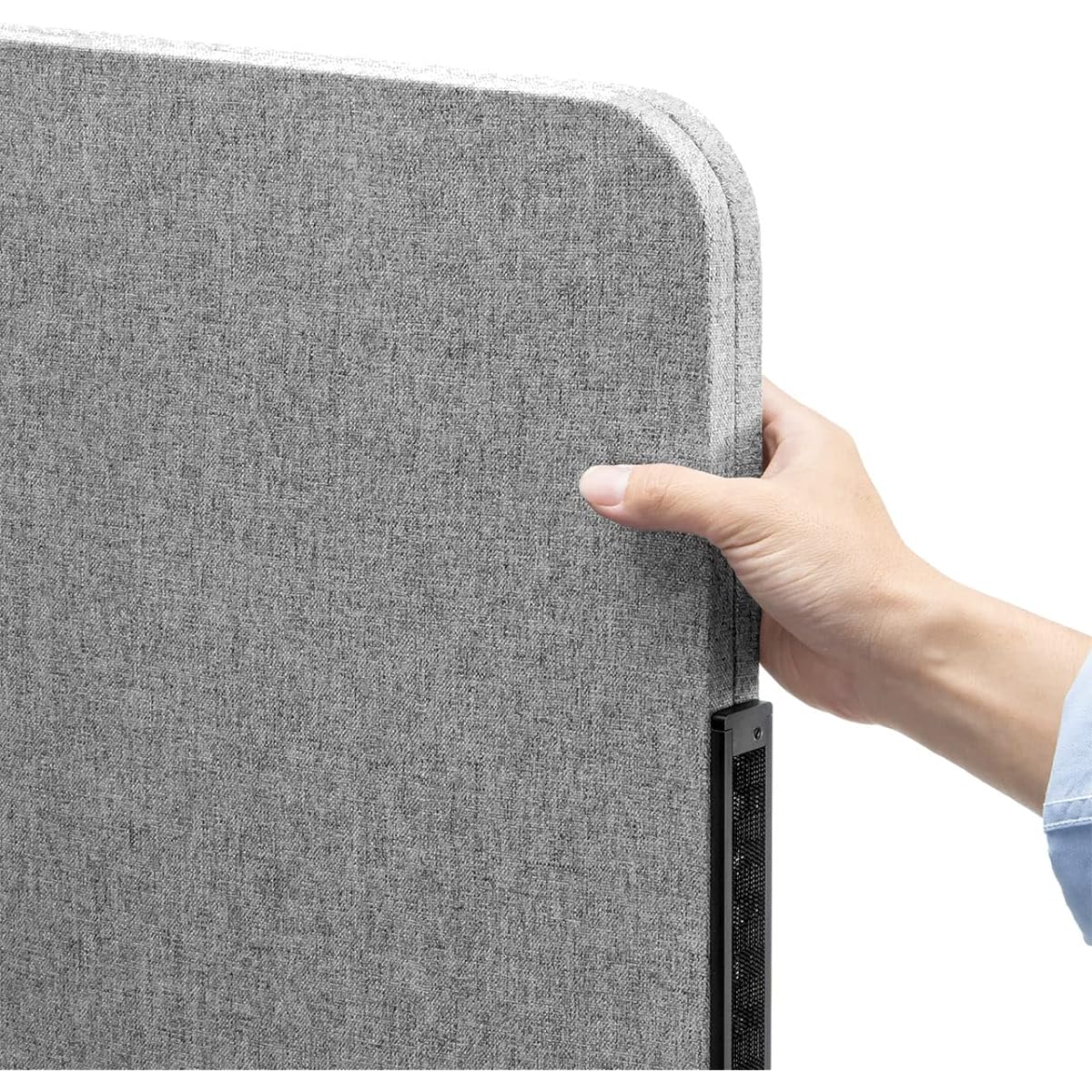 Sanwa Direct Sound Absorption Panel Felt with Adjuster Width 91.2cm Height 192cm Gray 100-SPT027GY
