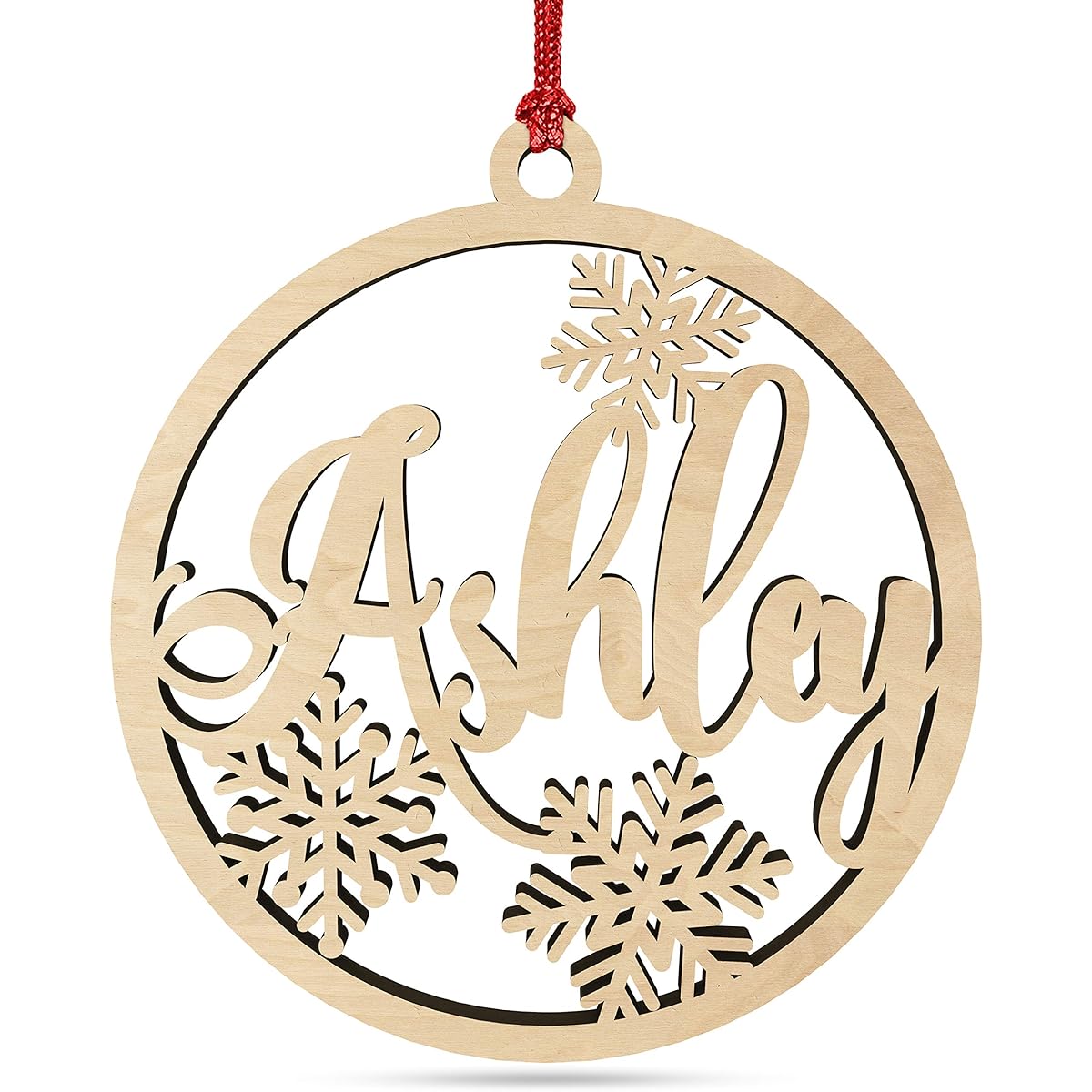 Personalized Christmas Ornament for Women Custom Laser Engraved 4" Wooden 2021 Christmas Ornament Christmas Decor Gifts for Women
