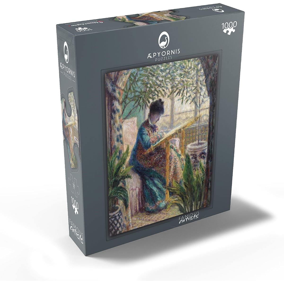 MyPuzzle Madame Monet Embroidery 1875 Claude Monet - Premium 1000 Piece Jigsaw Puzzle for Adults