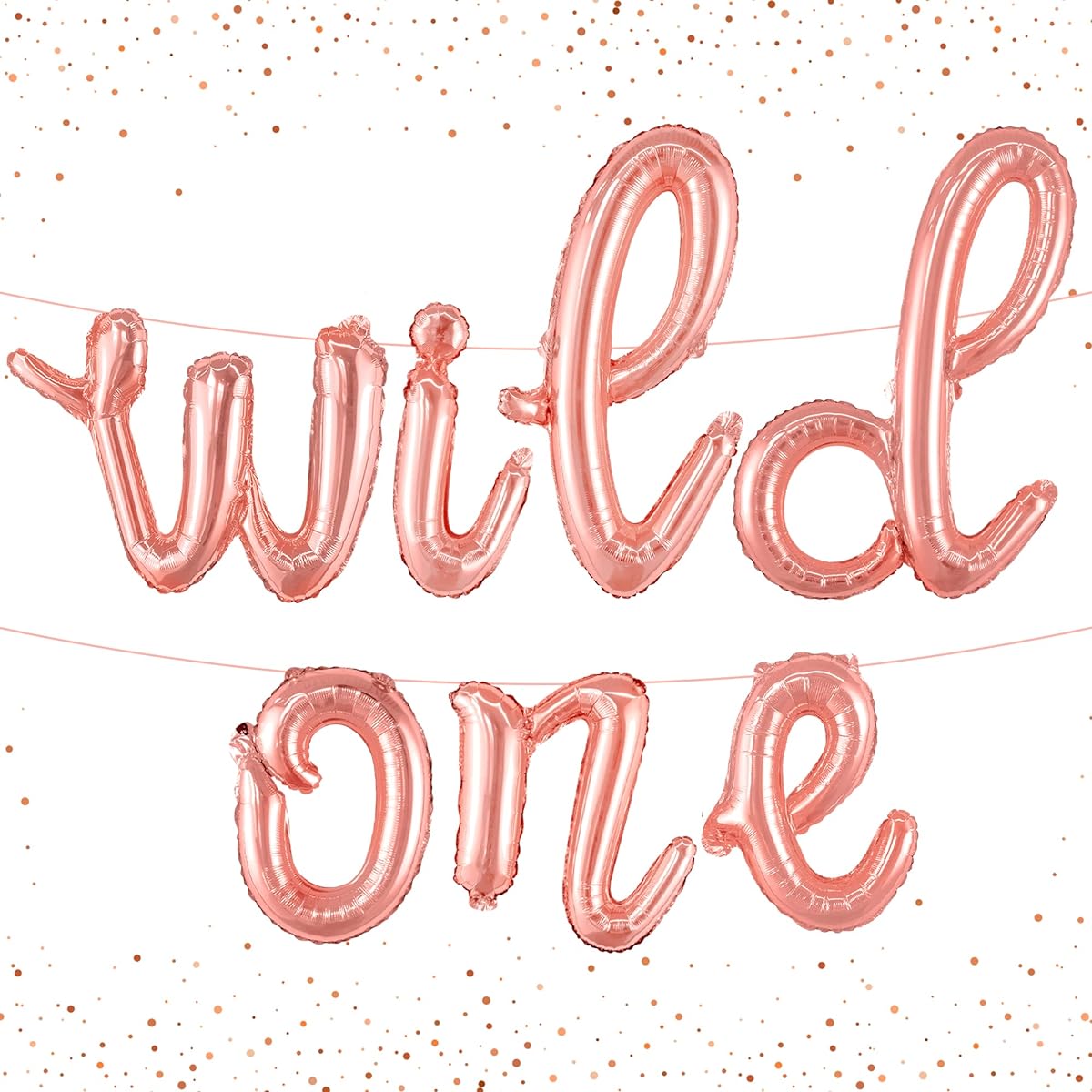 Wild One Rose Gold Foil Balloon