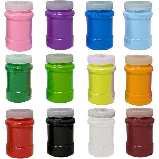 4E's Novelty Sand for Sand Art, 16 lbs, 12 Colors Each, 22 oz, with Storage Container, Non-Toxic Craft Sand with Bottle, for Kids, Sandbox Play, Decorative Colors, Wedding