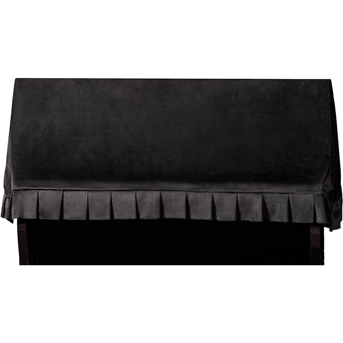 Clairevoire Classic: Premium Velvet Upright 1/2 Piano Cover | Waterproof | Handcrafted with premium velvet | Double layer design | Fits standard size upright piano (black)