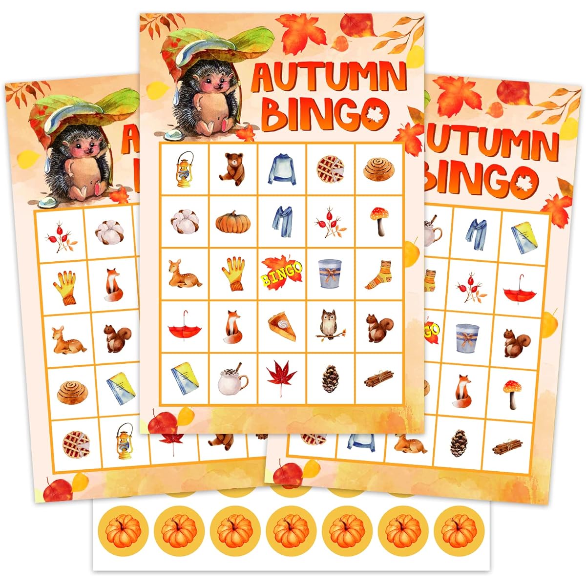 PETCEE Fall Bingo Game for Kids