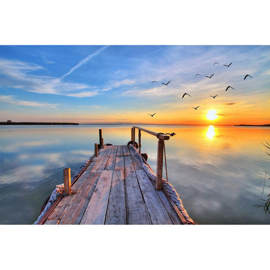 1000 Piece Jigsaw Puzzle for Adults Sunrise Seaside Cool Puzzle Challenging Puzzle Wall Hanging Home Decoration