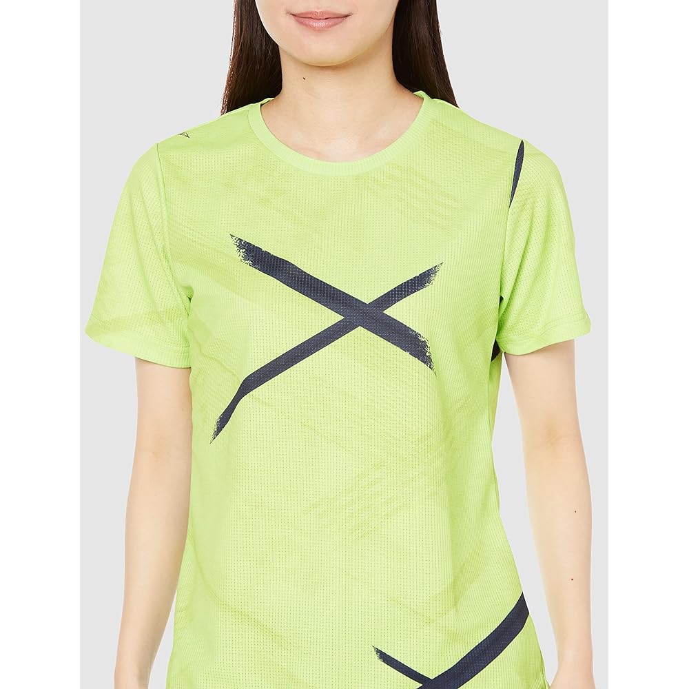 Mizuno 32MA2321 Women's Training Wear, Dry Aeroflow, Short Sleeve T-Shirt, Synergy Design, Player-linked Pattern, Highly Breathable, Sweat Absorbent, Quick Drying, Sports