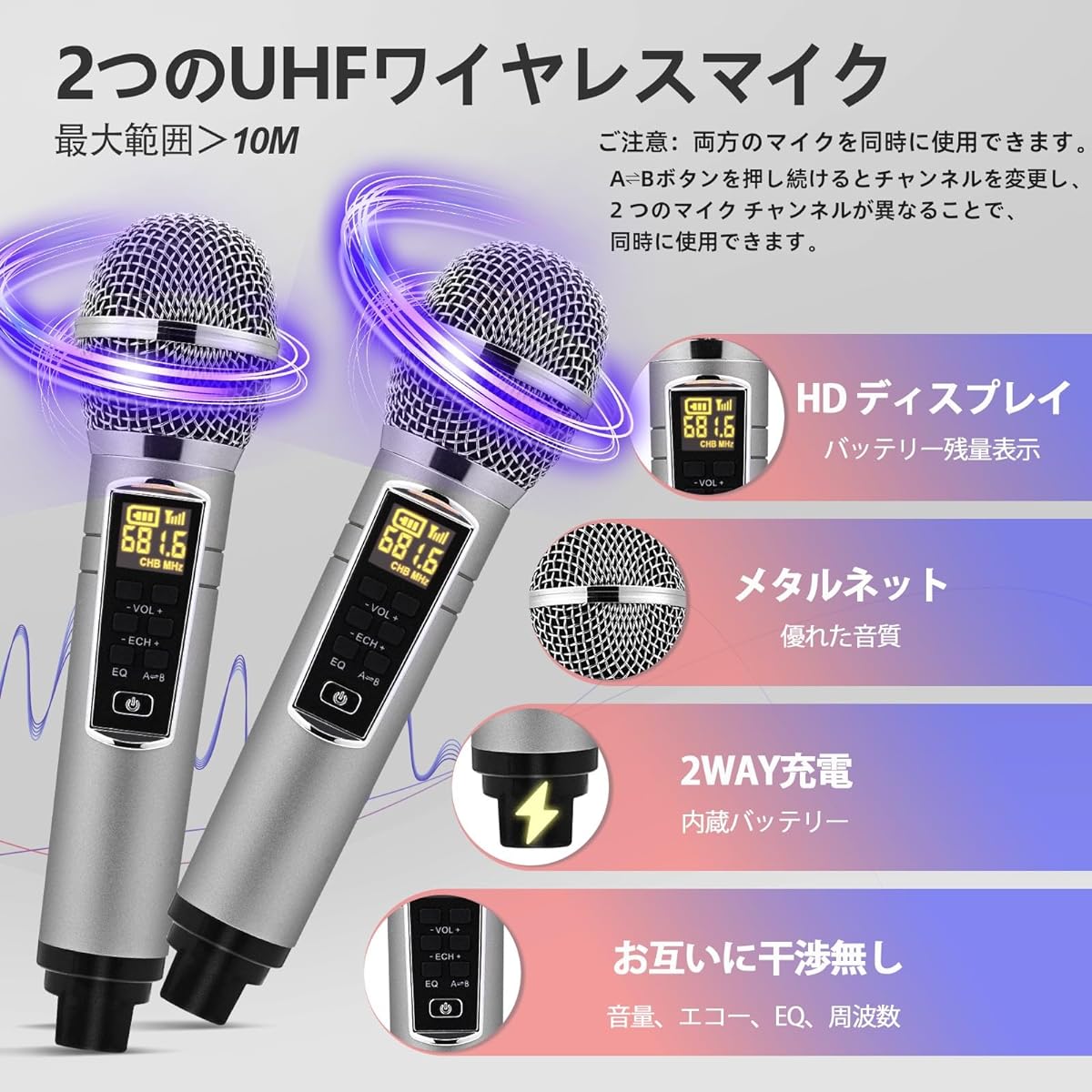 karaoke machine [2024 latest touch type, 5 functions in 1 unit, 2 microphones included] Karaoke machine Singing Machine Professional karaoke Karaoke Karaoke Microphone with Accompaniment Function Home KTV Party