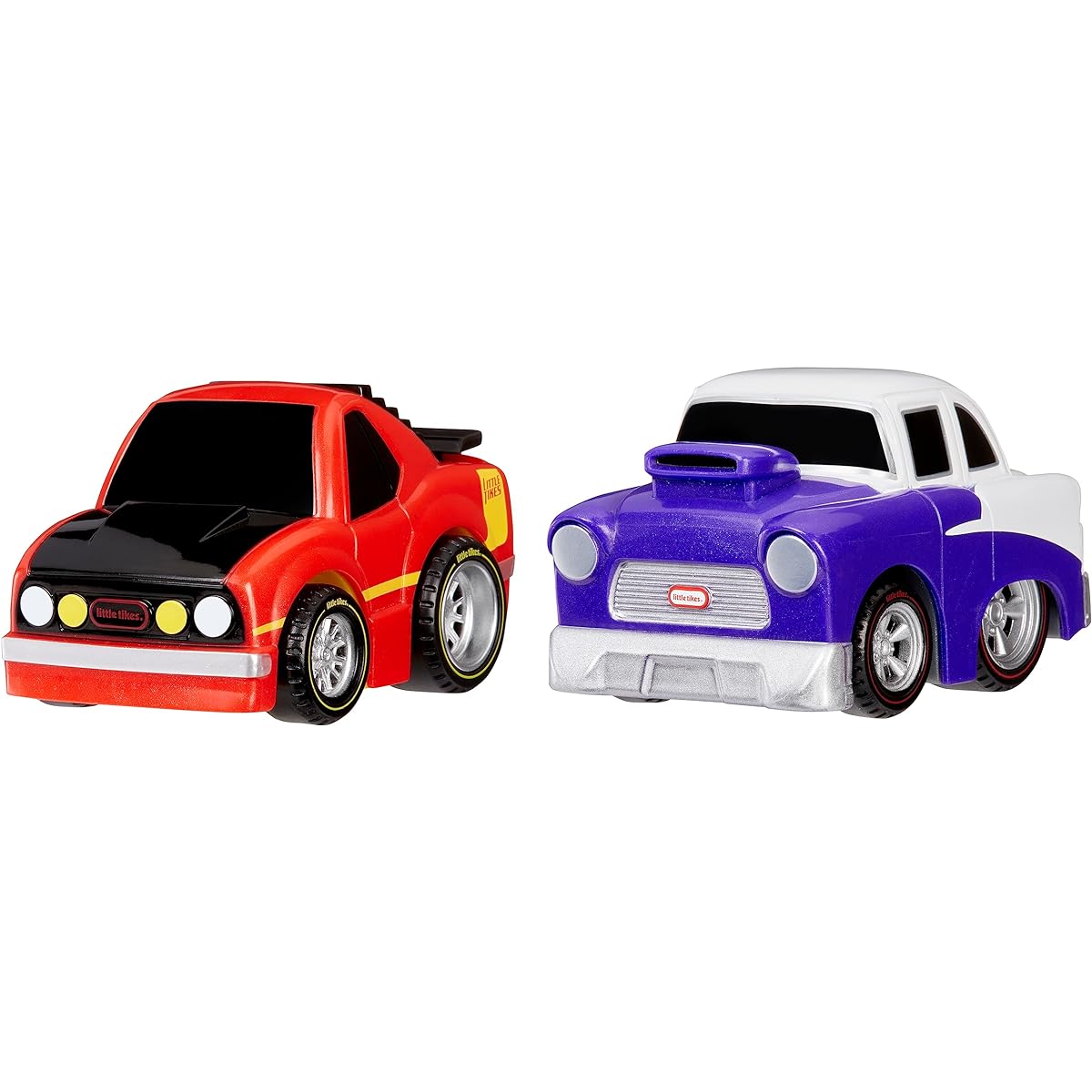 Little Tikes Crazy Fast Cars 2 Pack Muscle Car Themed Pull Back Toy Vehicles Up to 50 Feet