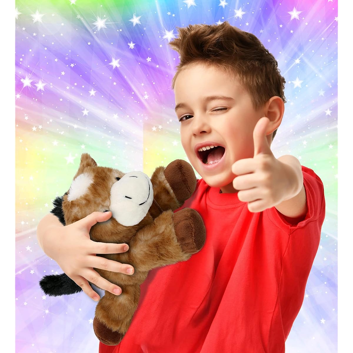 DolliBu Donkey Stuffed Donkey Stuffed Animal - Soft and Cuddly Brown Lying Donkey Stuffed Animal Adorable Playtime Donkey Stuffed Animal Cute Farm Life Gift for Kids and Adults - 9 Inches