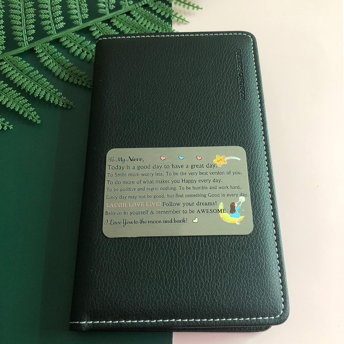 Wallet Insert Card Birthday Greeting Card Pocket Love Note Inspiration Graduation Gift Dad Mom Grandma Christmas Present Personalized Soulmate Valentine's Day Souvenir (Niece)