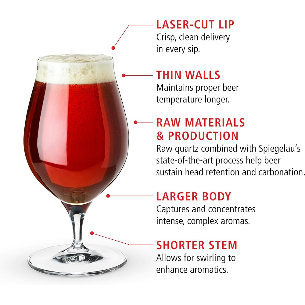 Spiegelau Craft Beer Glass Barrel Aged Beer Beer Glass 500ml 4991380 4 Pieces