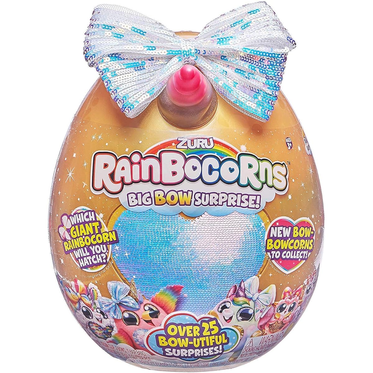 P2P Girls Kids Indoor Play Christmas Birthday Gift Set (Bonus: Pompom Polly) ~ (1) Rainbow Cone Big Ribbon Egg Surprises May Vary (1) Small Pikami Pop Pikami Flip Surprise ~ Set of 3