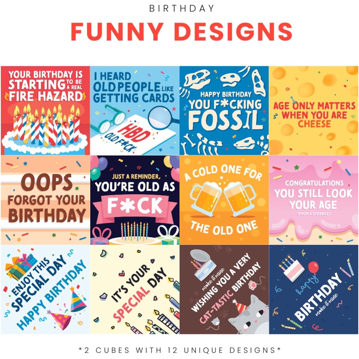 Make It Mine PopBox™ Original Birthday Confetti Popping Card Funny - Surprise Greeting Card with 2 Photo Cubes, Unique Gift Exploding Confetti Card