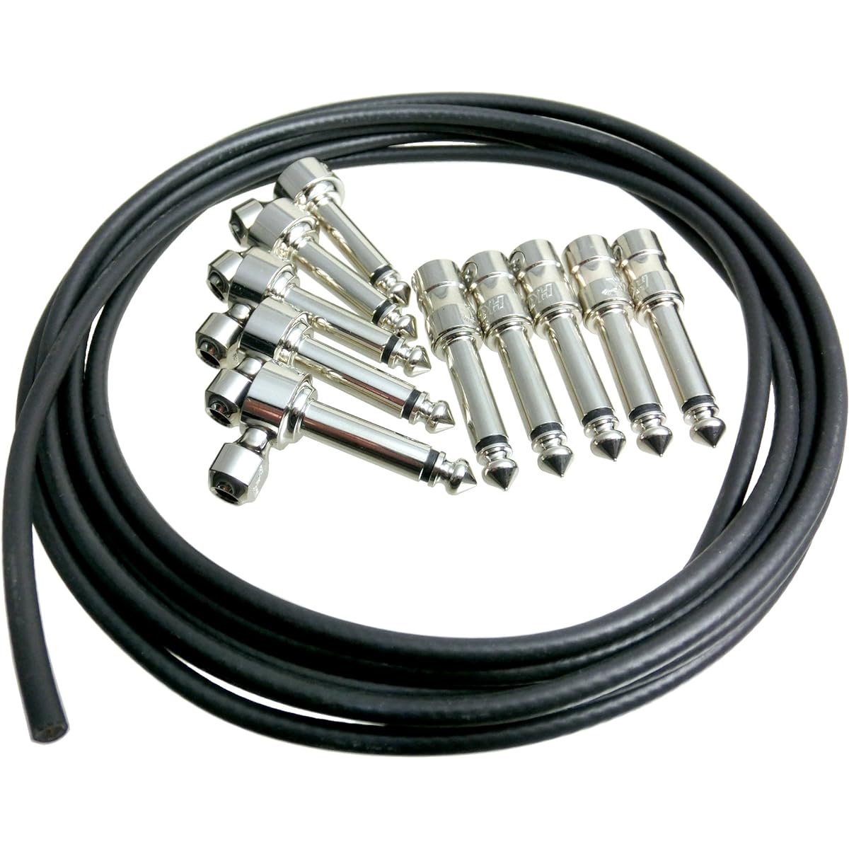 BELDEN 8218 + HKM Solderless Plug KIT Cable 3m 5 L plugs + 5 straight plugs For making patch cables!