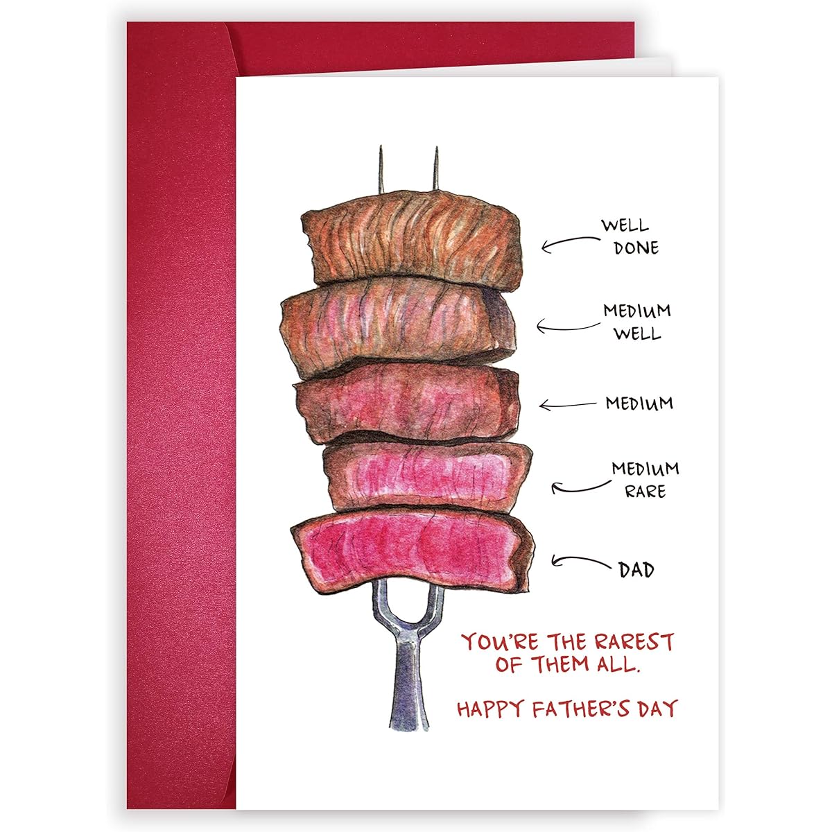 Father's Day Card Grill Papa Daughter Son You're the Rarest of Them All...
