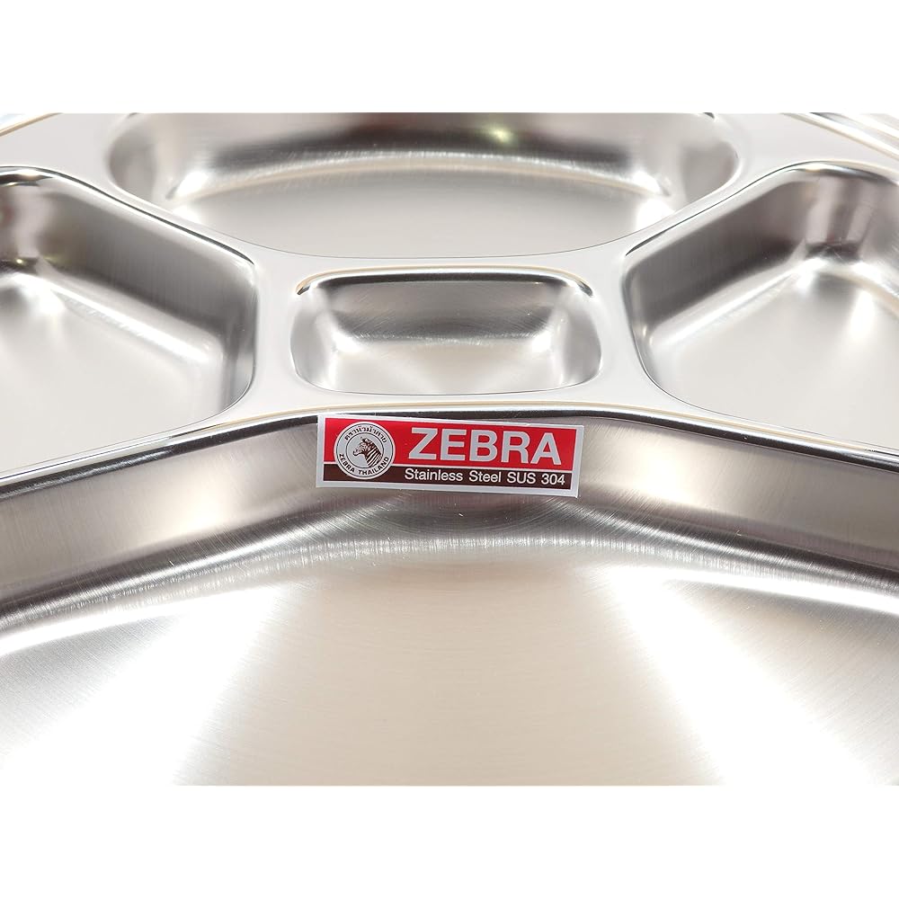 ZEBRA Stainless Steel Round Compartment Tray 30cm