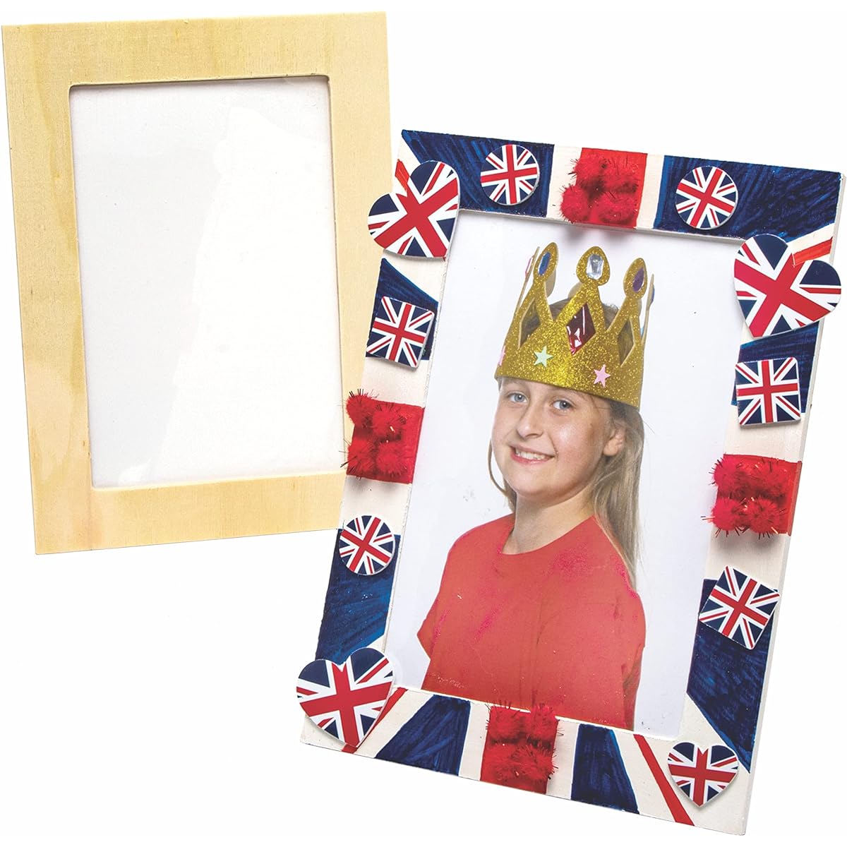 Create your own original design: Wooden photo frames (4 pieces)