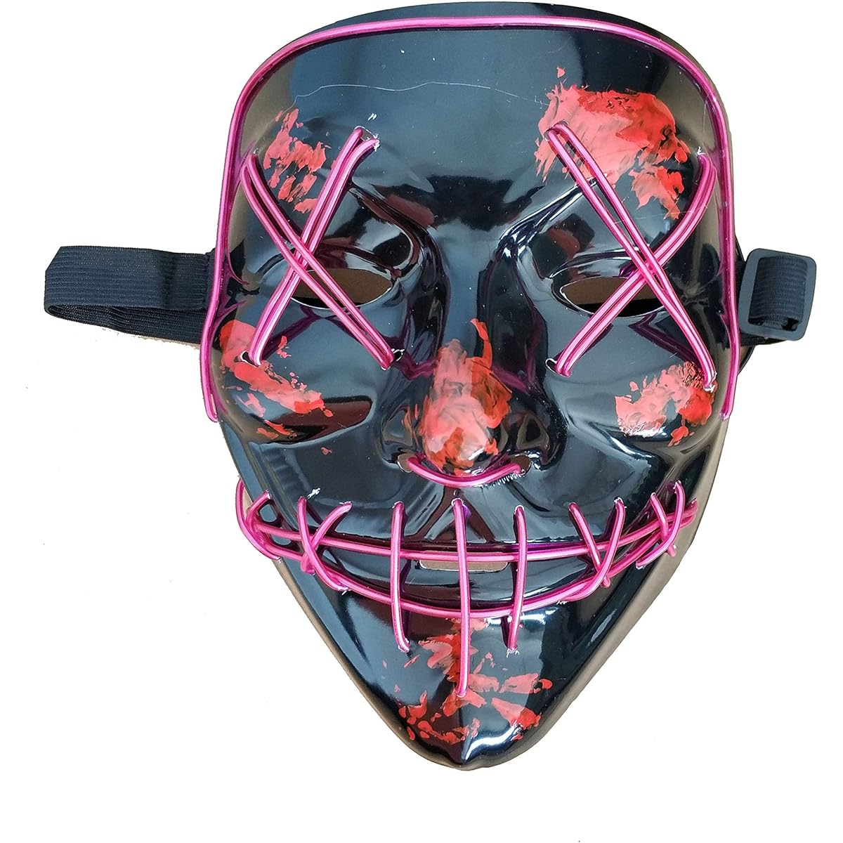 Himine Halloween Mask Cosplay LED Light Up Purge Mask for Festival Party