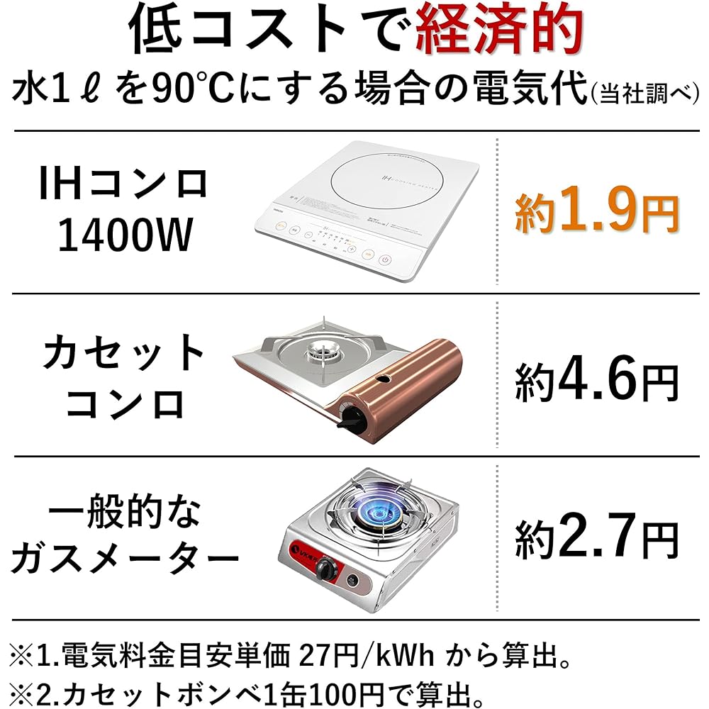 [Yamazen] IH Stove IH Cooking Heater Tabletop Small Single Living Two People 1400W High Firepower 6 Levels Heat Retention IH Cooker Magnetic Plug Specifications White YEN-S140(W)