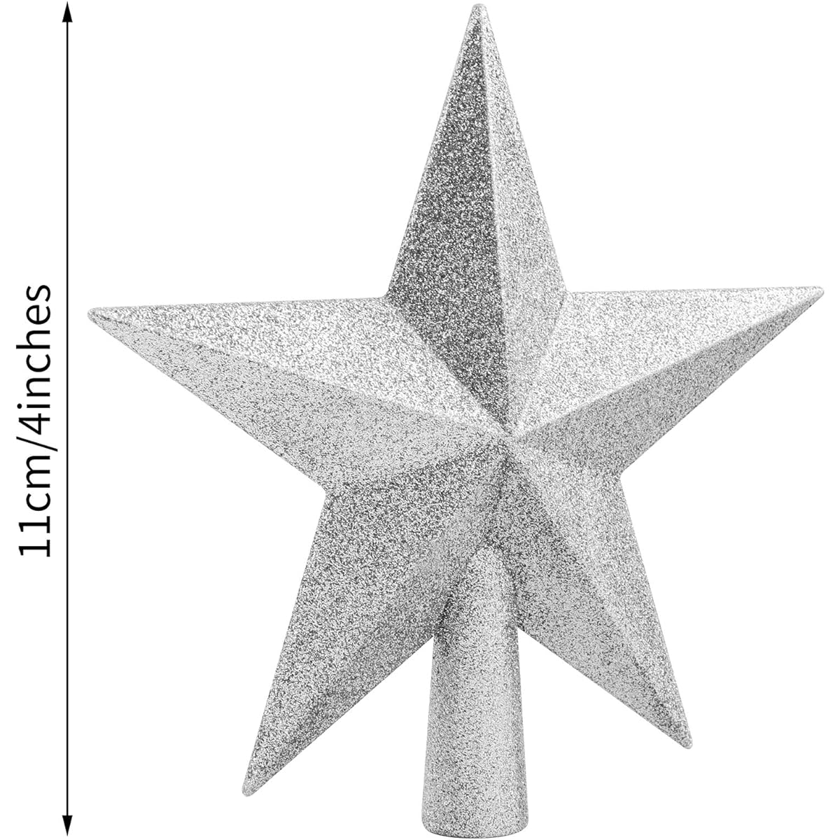 URATOT Mini Sparkly Christmas Star Tree Topper Christmas Decoration Holiday Tree Top Shatterproof Star Ornament Christmas Tree Decoration