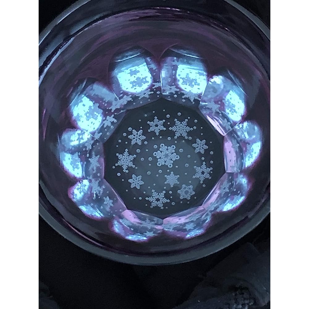 [GLASS-LAB] Glass Lab "YUKI Snow" A mysterious glass whose pattern expands when you put alcohol in it [In a wooden box] Edo Kiriko, Sand Kiriko, Covered glass, Guiguri, Gift, Made in Japan GL_105