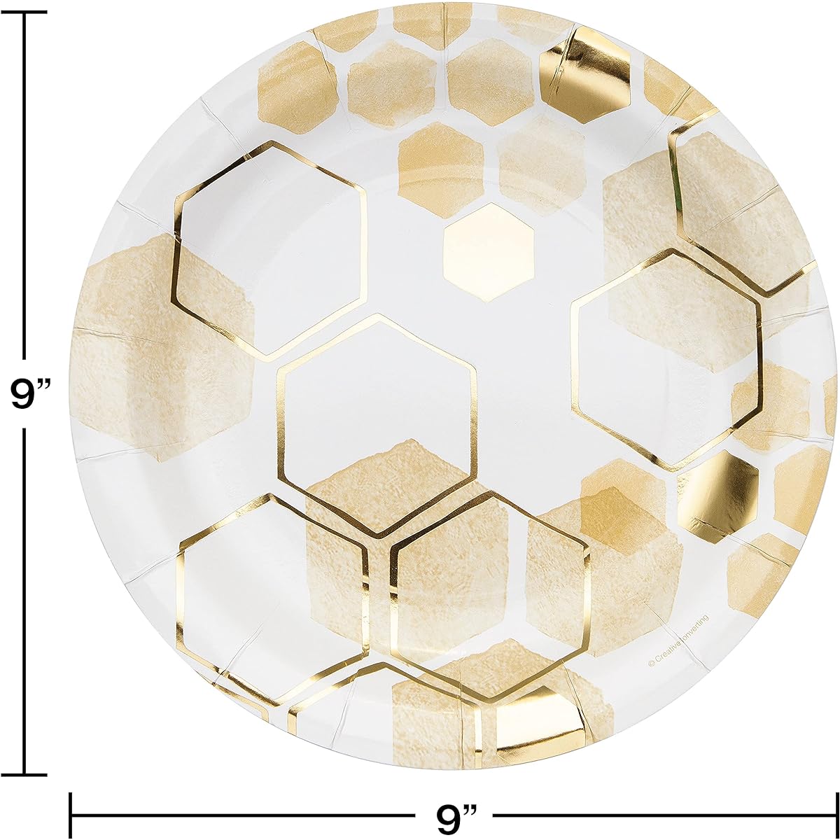 Creative Converting Honeycomb Paper Plates, 24 Count