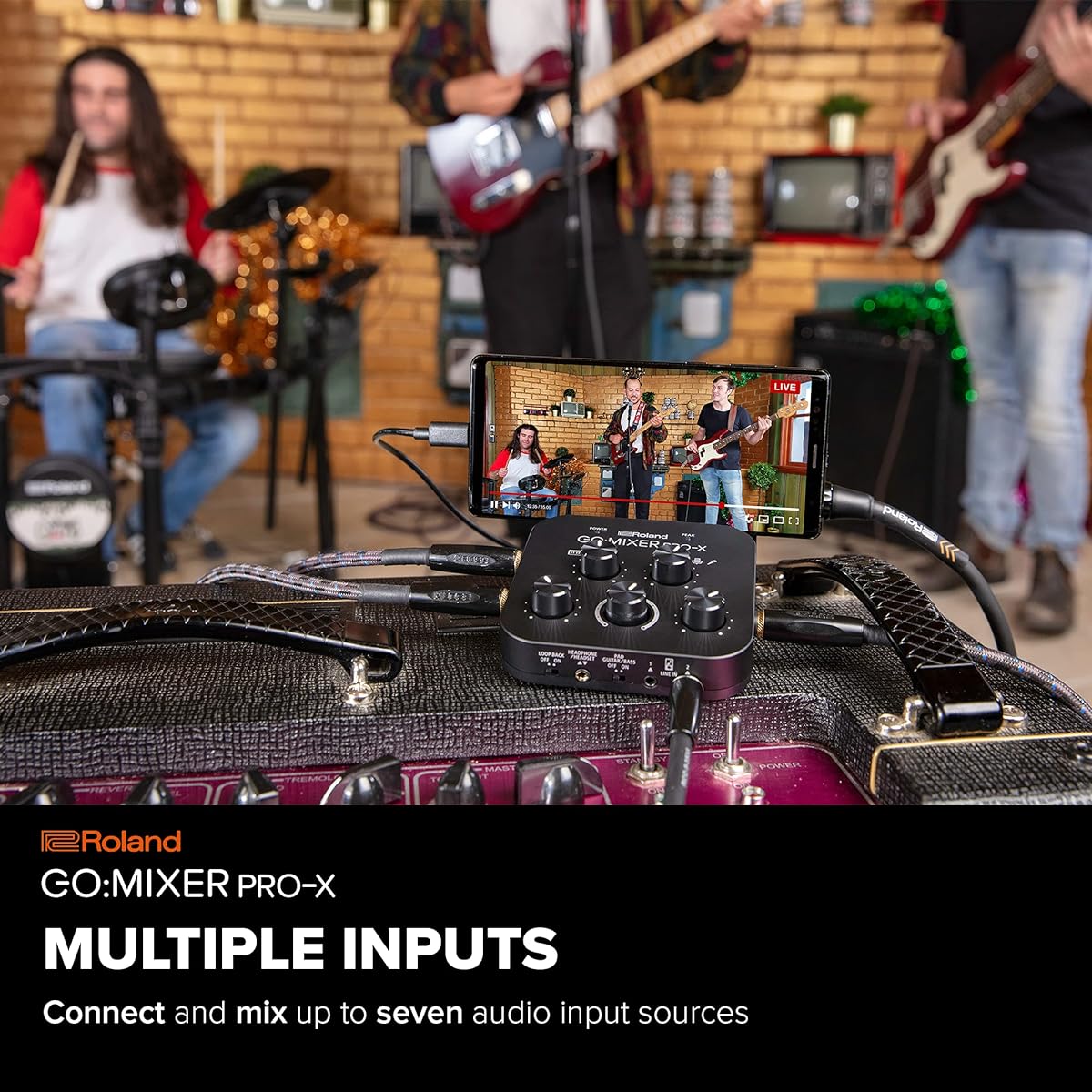 [Set Purchase] Roland Audio Mixer Roland GO:MIXER PRO-X & Marantz Pro Condenser Microphone, Gaming, Streaming, Recording, Unidirectional, Shock Mount, Windscreen, Microphone Stand, XLR Cable Included, 48V Phantom Power MPM-1000