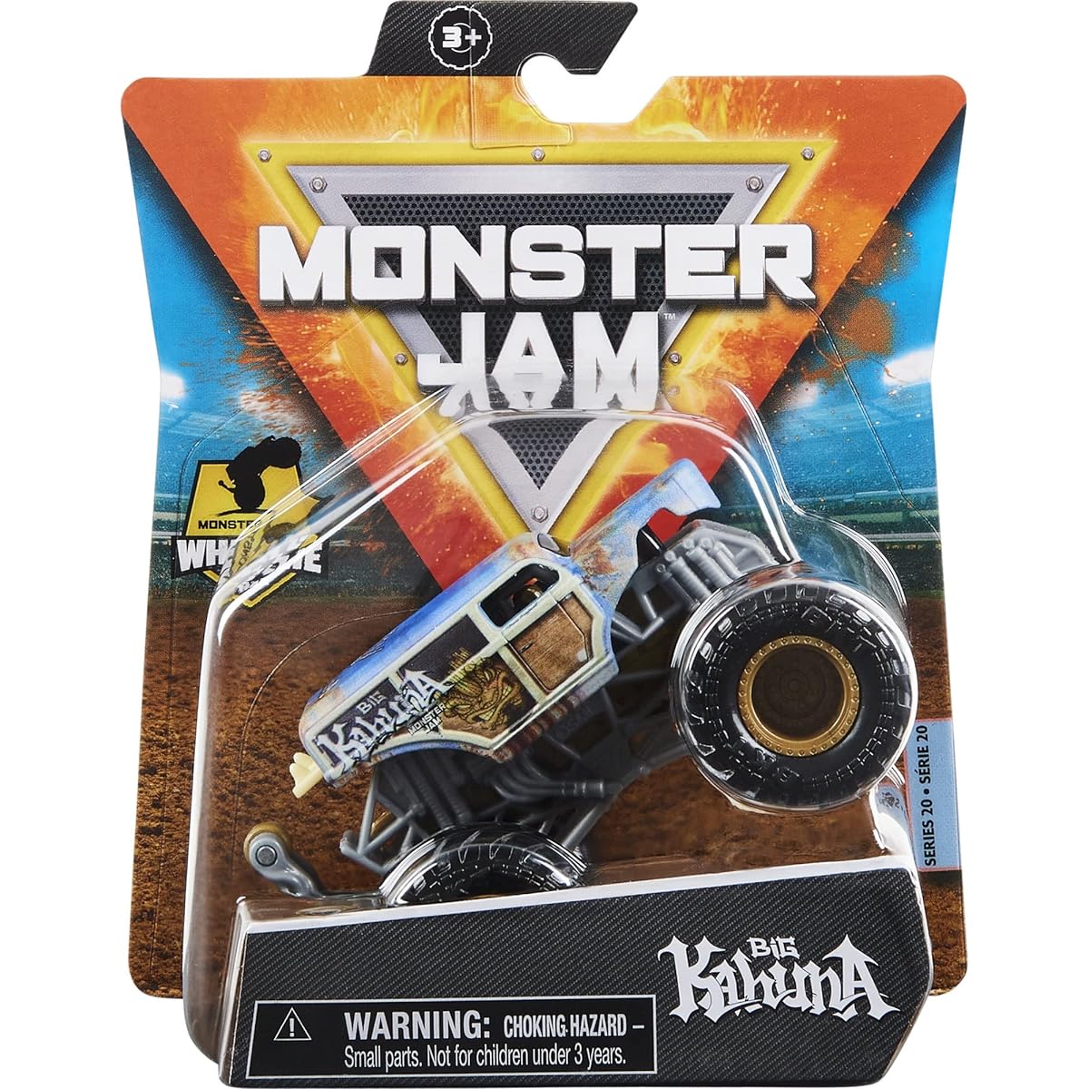 Monster Jam 2021 Spin Master 1:64 Diecast Monster Truck with Wheelie Bar: Arena Favorites Big Kahuna