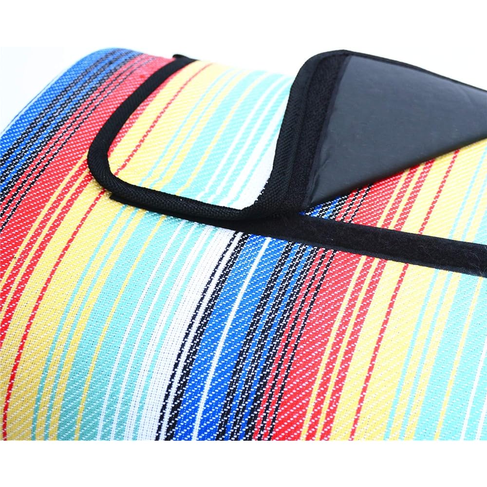 Blue Giraffe Leisure Sheet, Thick Picnic Sheet, Large Size, 200X200cm, 3 Layer Structure, Leisure Mat, Outdoor Cushion, Waterproof, Stylish, Checkered Pattern, Washable, Fireworks Festival, Sports Day, Excursion