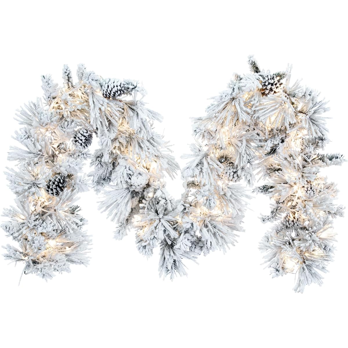 Vickerman Flocked Atoka Pine Garland K171215LED