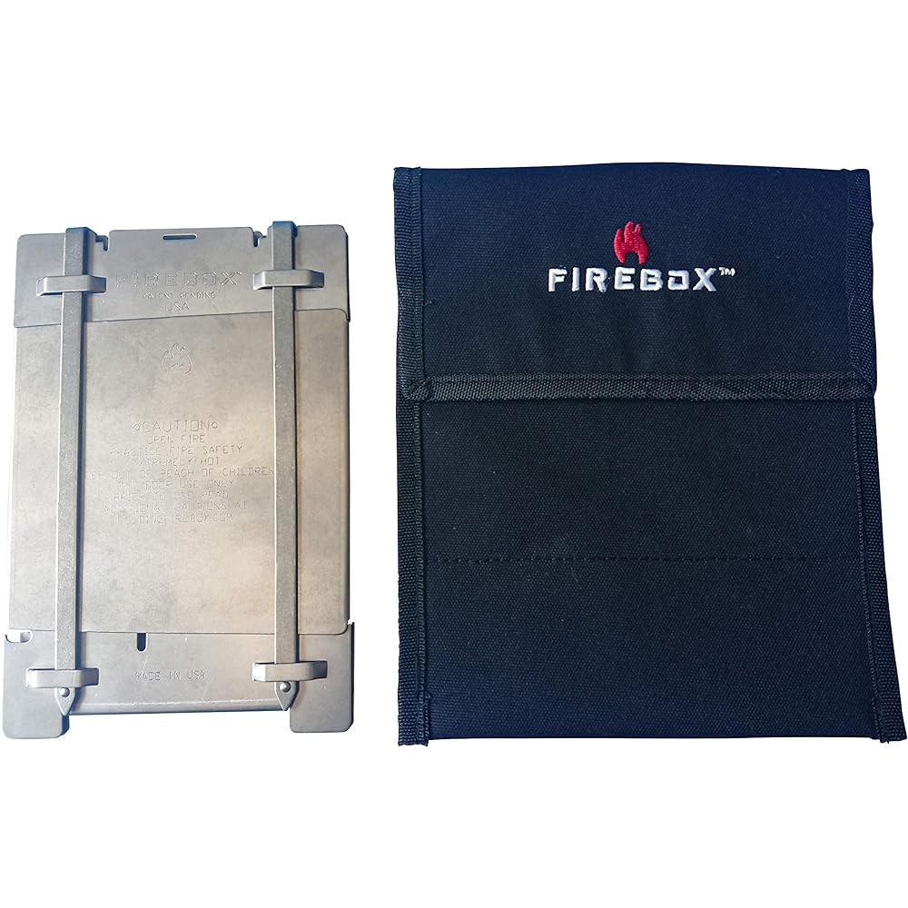 [Genuine Japanese Product] FIREBOX Titanium Barbecue Stove Bonfire Stand Stove 5 Inch Grill (Stove + Dedicated Case)