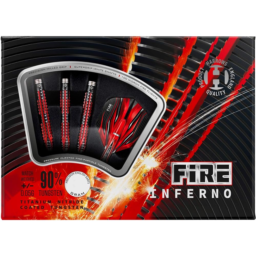 Dart Barrel Harrows [Harrows] Fire Inferno 20g (FIRE INFERNO 20g Tungsten90%) | Darts 2BA Barrel 20.0g
