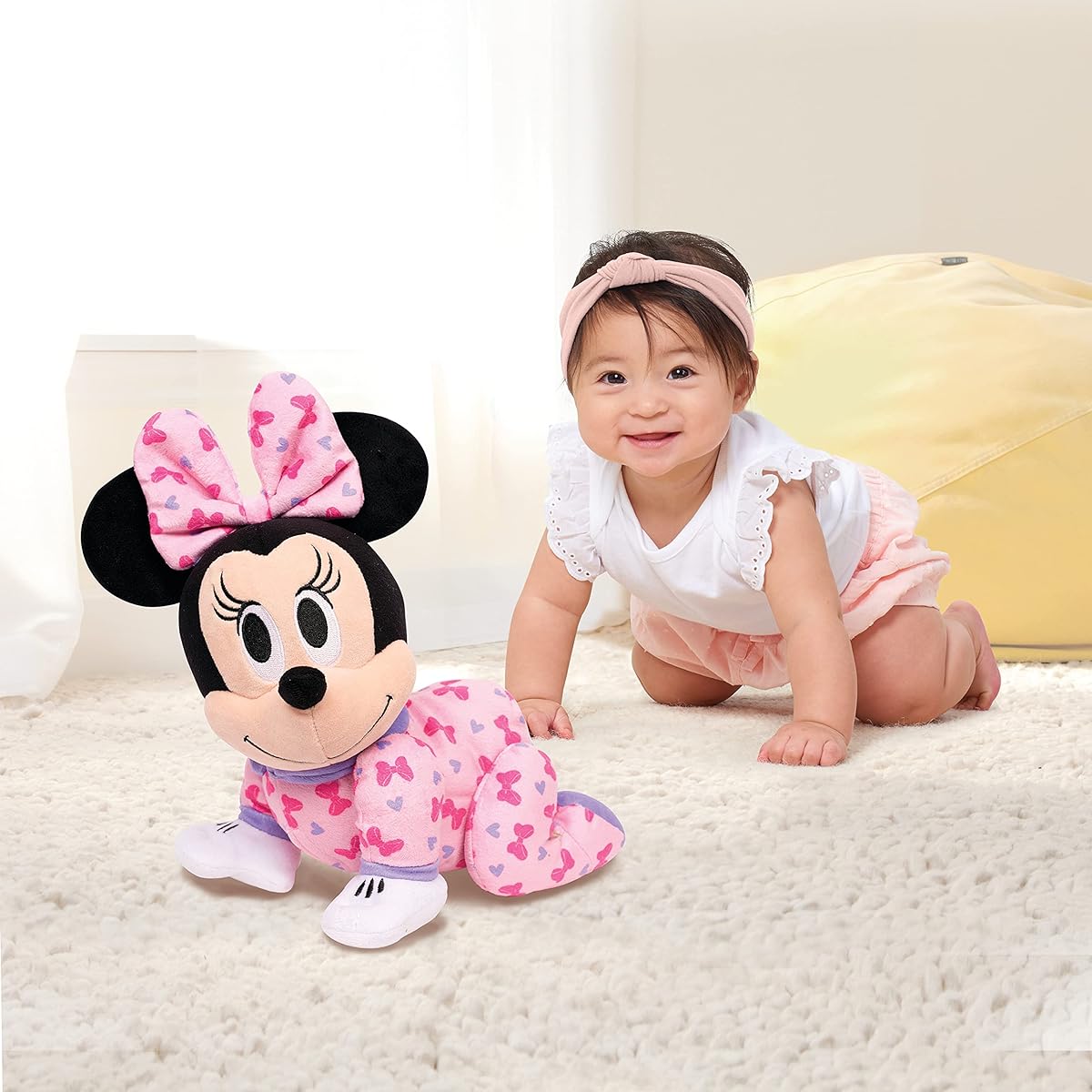 Disney Just Play Baby Musical Crawling Pals Minnie Mouse Plush Toy