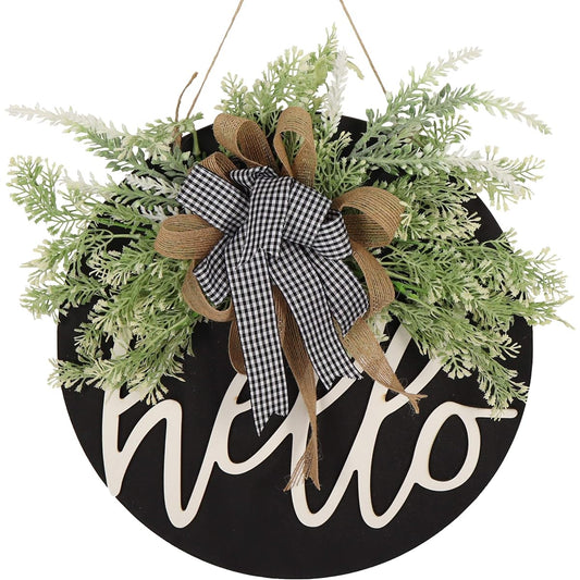 Welcome Sign for Front Door Wreath, Front Door Decor, Farmhouse Porch Decor, Hanging Sign, Front Porch Wreath, Front Door Sign, Christmas Outdoor Decorations, Gift Ideas, Thanksgiving Gifts (A)