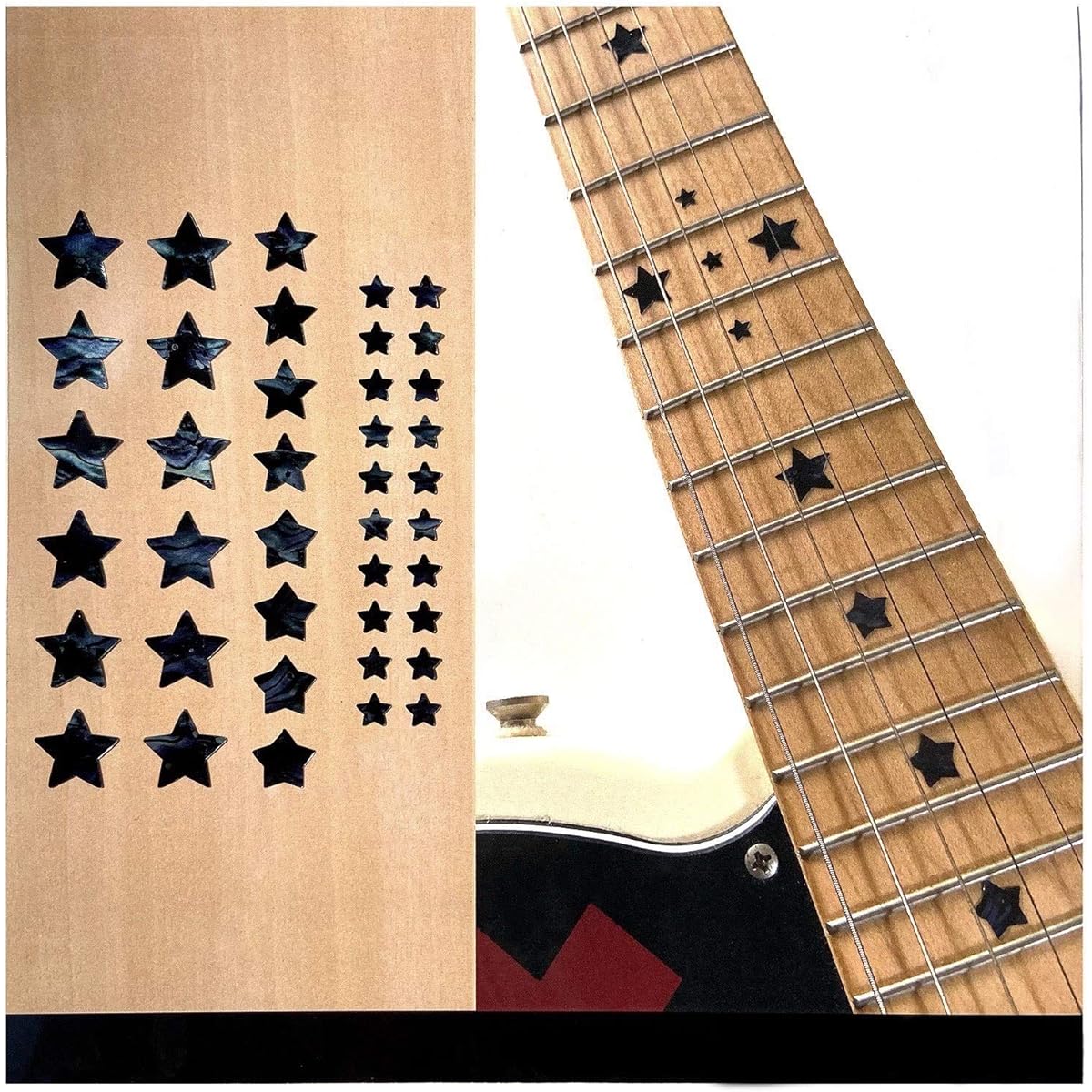 STAR (BP) large and small set inlay sticker for fingerboard