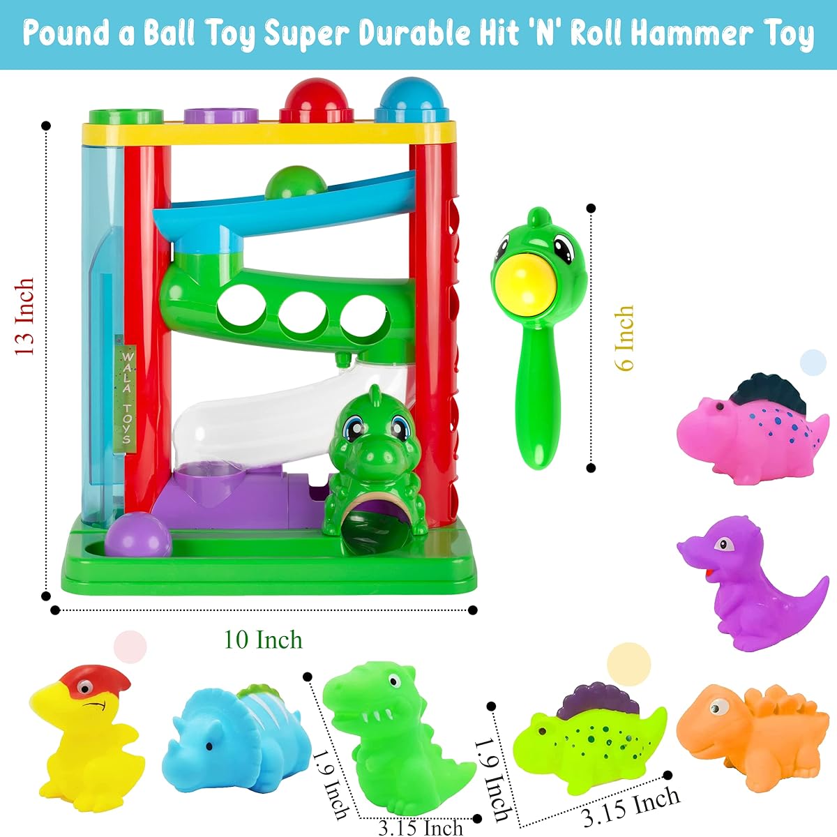 First Toys - Hit 'N' Roll - Super Durable Pound A Ball