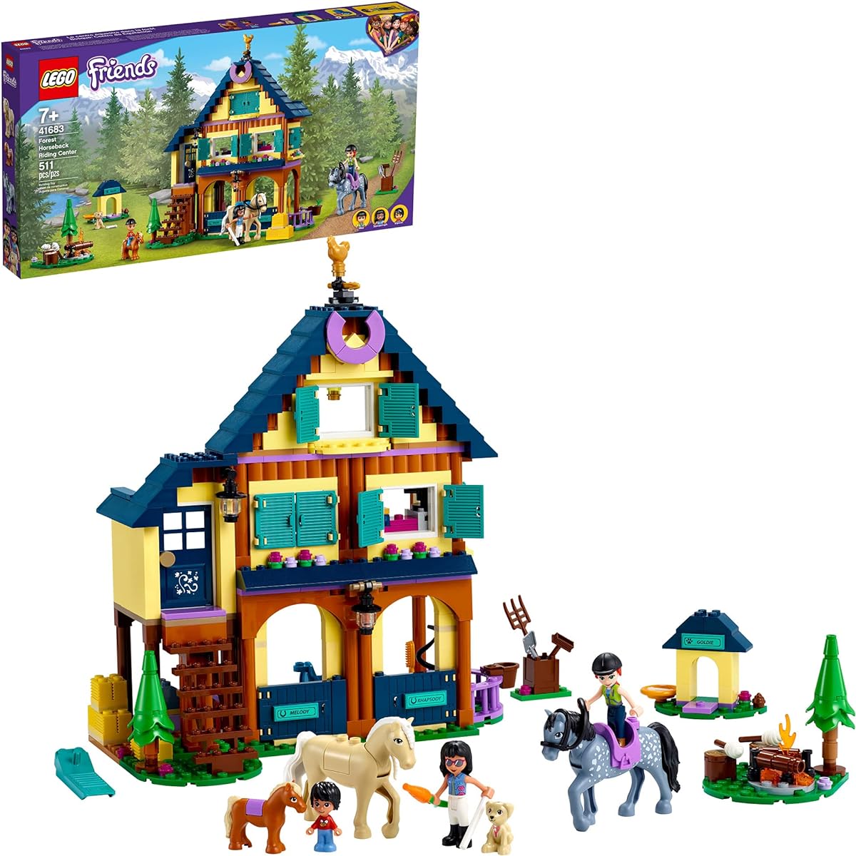 LEGO Friends Forest Riding Center 41683 Building Kit Fun Gift 2021 (511 Pieces)