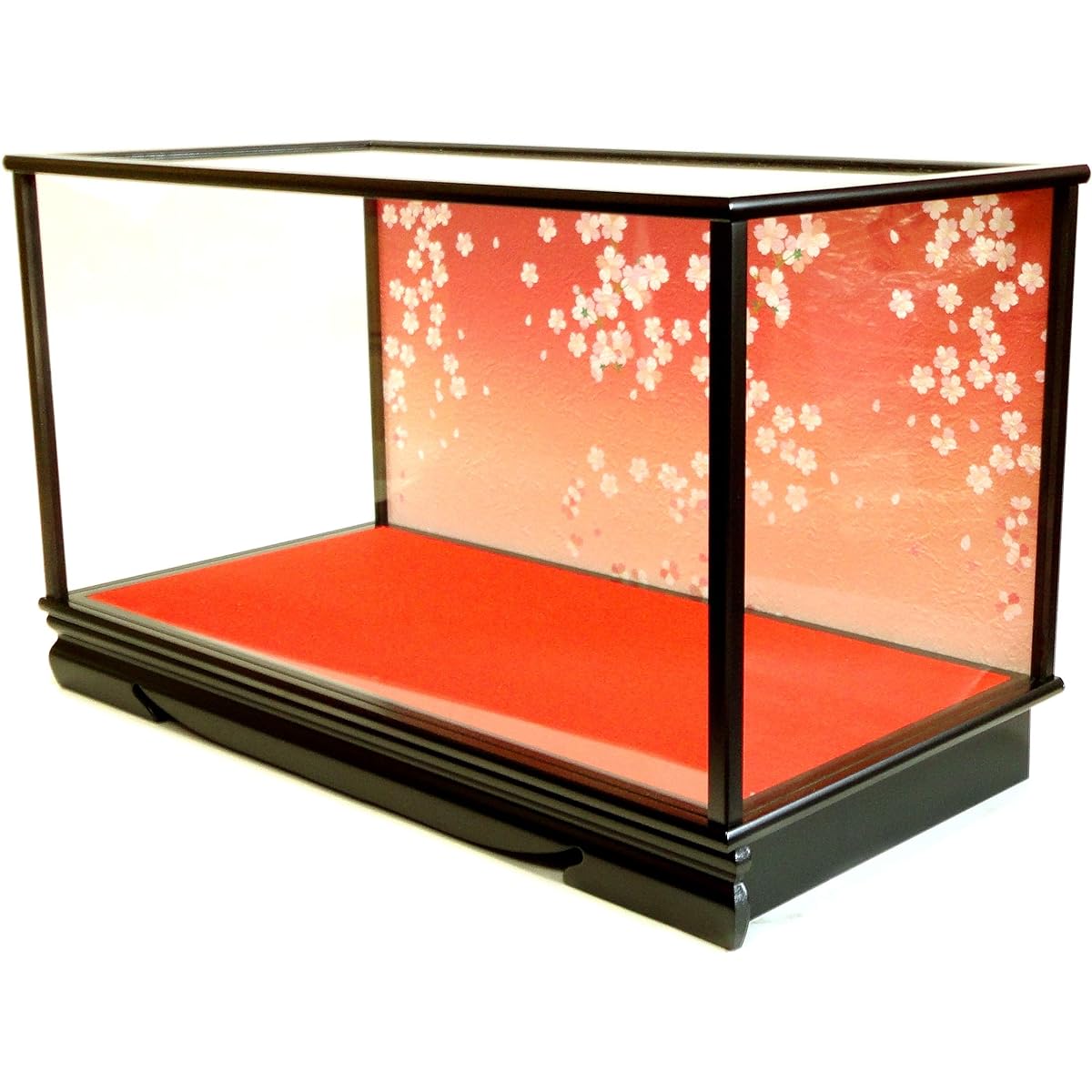 Glass case, doll case, prince case 6-2, flap type, internal dimensions: width 52cm, depth 27cm, height 26.5cm