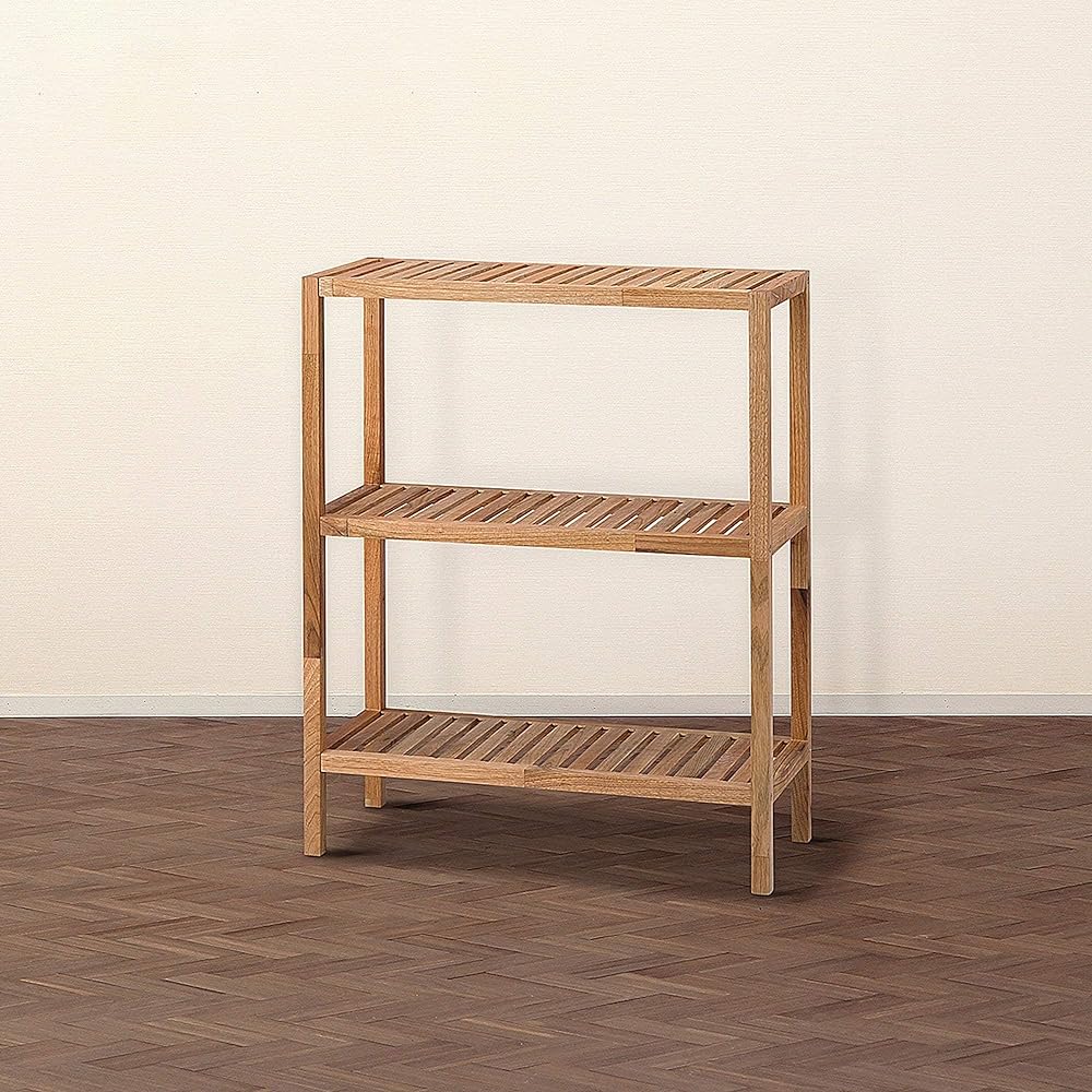 Francfranc Min Shelf Wide S Natural (W650xH845) Rack Natural Wood Wooden Shelf Wall Shelf