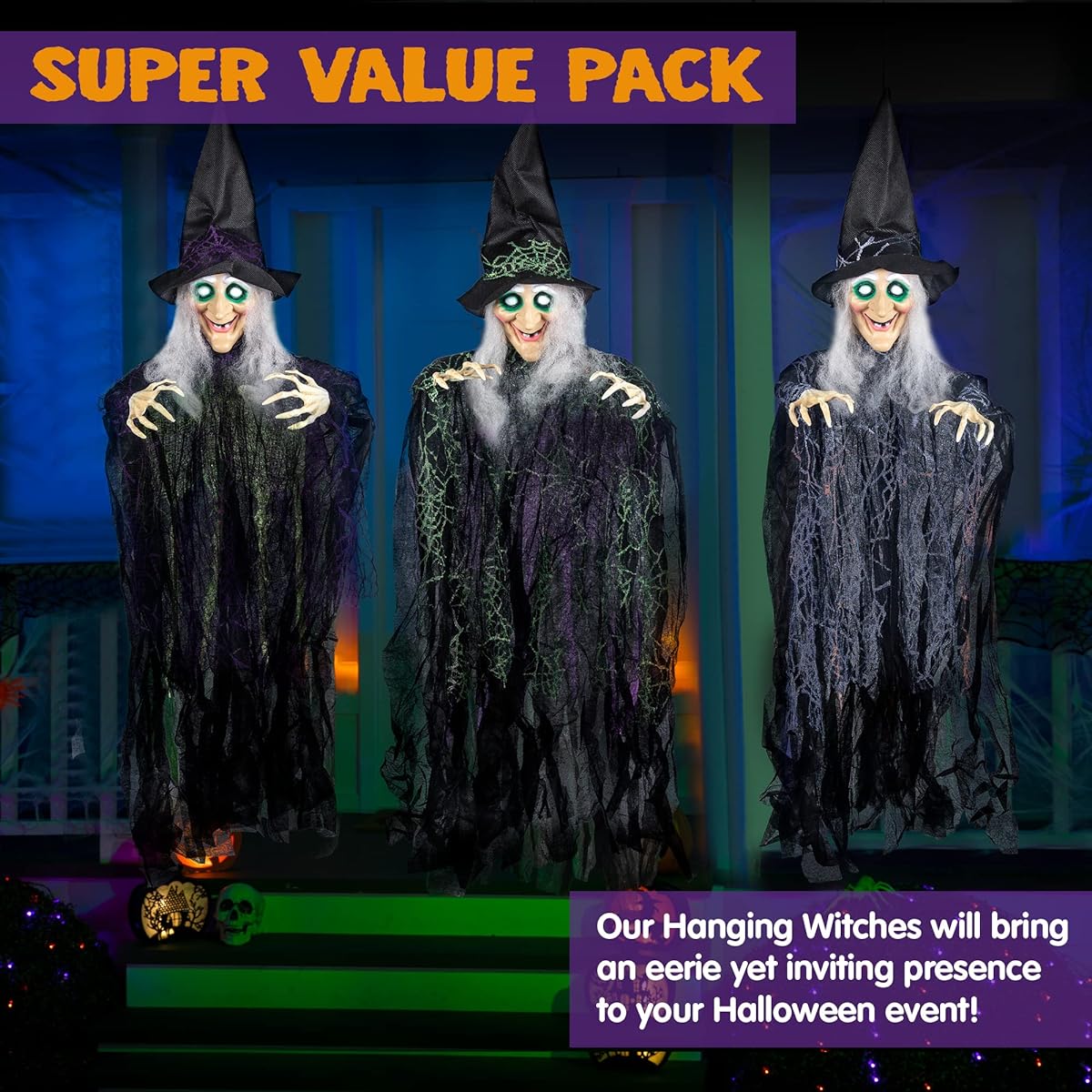 Halloween Hanging Witch Decorations (3 Pack)