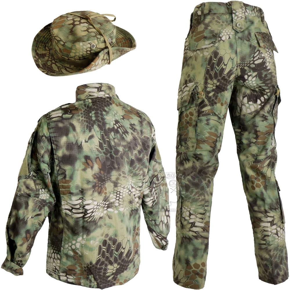 SHENKEL Camouflage Top and Bottom Boonie Hat Set XS Mandrake bdu-kmd04-XS [Parallel Import]