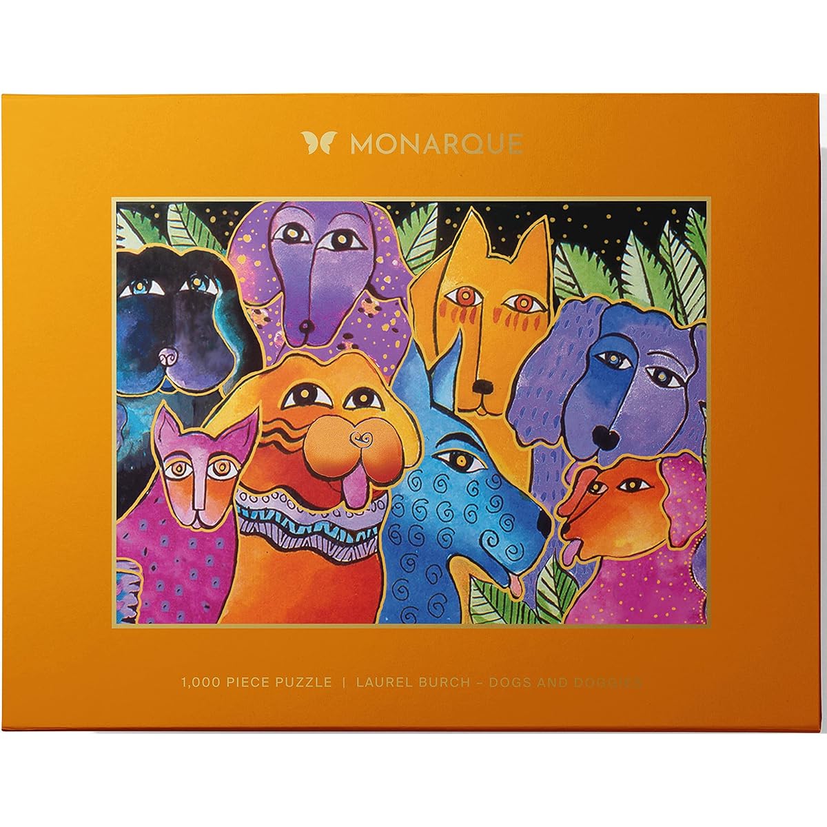 Monarque 1000 Piece Puzzle 19.7 x 27.5 inches (Laurel Birch Dog and Dog)