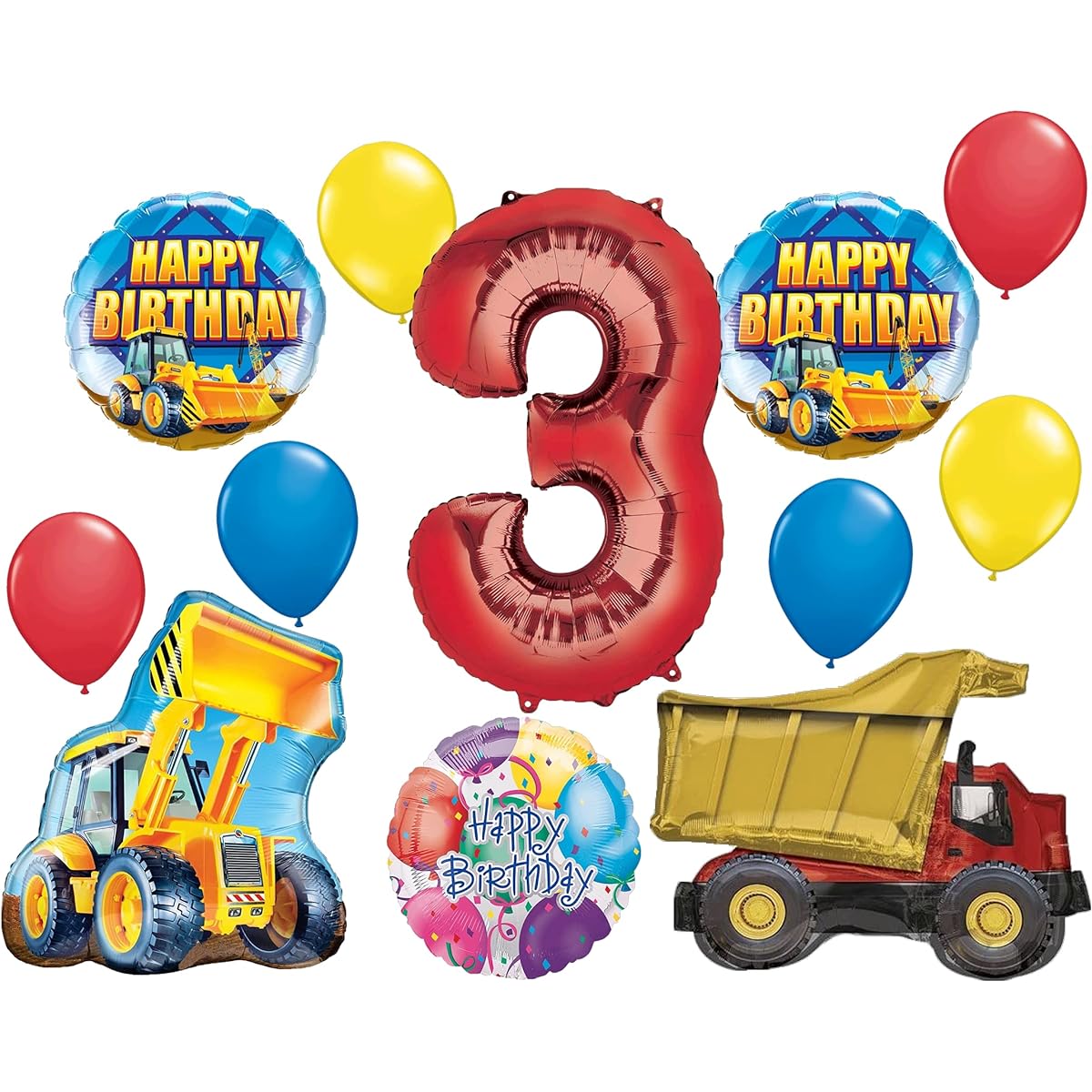 The Ultimate Construction 3rd Birthday Party Supplies and Balloon Decorations