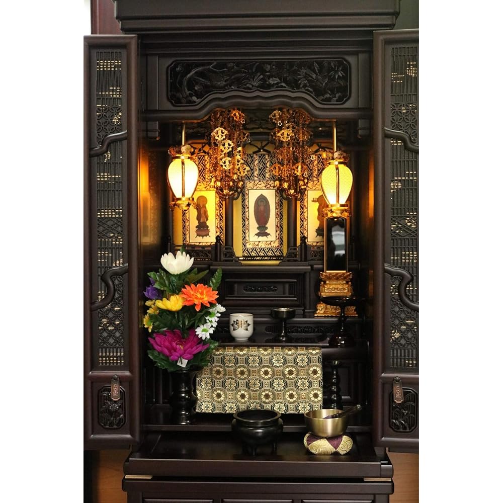 Hanging Lantern, Aluminum Natsume Type, Medium, Diameter 9cm, 1 Pair, Electric Cord Included, Heaton Included, Kyoto Buddhist Altar Isemura