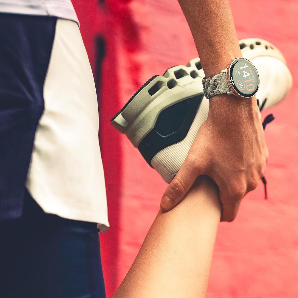 POLAR Suede style mesh wristband 20mm Gray M [Genuine Japanese product]