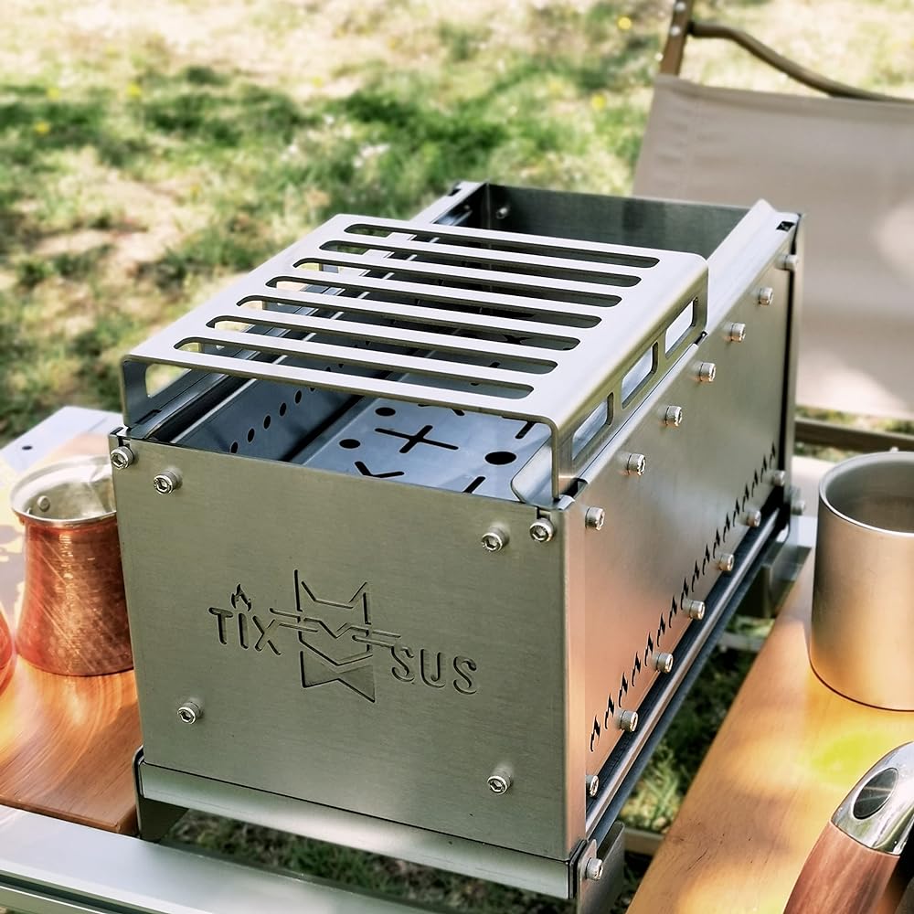 Tixsus titanium secondary combustion type bonfire stand “Fire Festival”