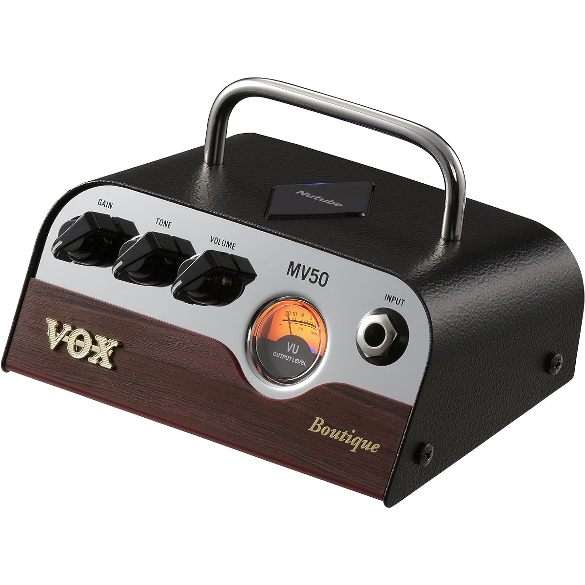 [Set purchase] VOX Nutube-equipped ultra-compact guitar head amplifier MV50 Boutique Incredibly lightweight design 50W + KORG clip-on tuner for guitar/bass Pitch Crow-G AW-4G-BK Black